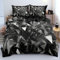 Luowei Bettwäsche 200x220cm 3D Bettwäsche Set 3D Geometrie Design Grau Schwarz Weich Mikrofaser Bettbezug mit Reißverschluss und 2 Kissenbezüge 80x80cm
