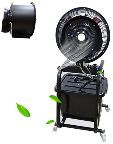 Ventilador con Agua Ventilador Pulverizador Industrial Oscilante, 3 Velocidades de Enfriamiento, Tanque de Agua de 40 Litros, Ventilador Agua Fria para uso Doméstico, Comercial ( Color : 220V , Size :