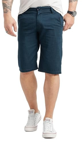 Rock Creek Leinenshorts Herren Sommerhose Kurze Hose RC-2370 Dunkelblau W31