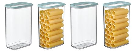 Mepal | 4-teiliges Set Vorratsdosen mit Deckel | Lebensmittelbehälter Rechteckige | Küchenorganizer aus Kunststoff | Vorratsbehälter Luftdicht | 4 x 2000 ml | Nordic Green