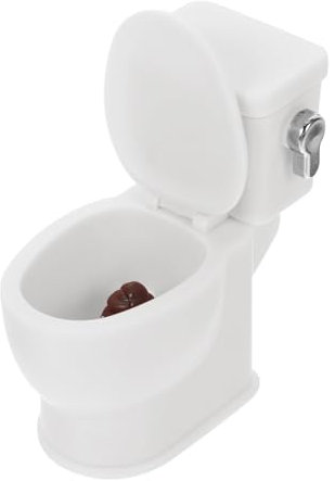 ERINGOGO Puppenhaus Toilette Mini Toilette Mini Töpfchen Badezimmer Modell Spielzeug Puppenhaus Toilette Puppenhaus Möbel Zubehör Puppenhaus Möbel Miniatur Kleinhaus Möbel
