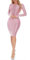 Maeau Robes Femme Brillant Bodycon Robes Sexy Glossy Robe Crayon Manches Longues Robe Taille Moulante Extensible Robe Wrap Huileuse Brillante Robe Club Mi-Longue Robe de Fête Clubwear M