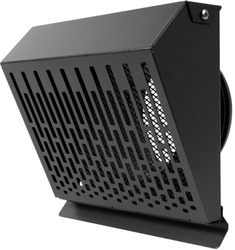 Vent Systems Couvercle d'aération de 12,7 cm avec joint en caoutchouc – Acier galvanisé noir graphite – Boîte d'échappement d'extérieur robuste et résistante aux intempéries – Montage sur conduit ou