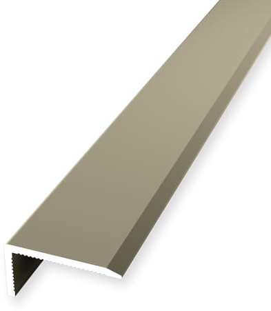 Treppenkantenprofil 10 x 20 x 1000 mm Winkelprofil Aluminium Glatt Ungebohrt Sand Einfasshöhe 0-7.7 mm Küberit