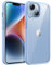 JETech Case for iPhone 14 6.1-Inch, Shockproof Phone Bumper Cover, Solid Color Matte TPU Frame, Anti-Scratch Clear Back (Light Blue)