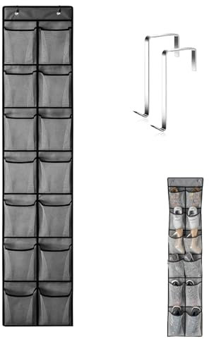Organizador de Zapatos Colgante para Puerta con 14 Bolsillos - Zapatero Sobre la Puerta para Calzado, Ropa, Cinturones y Accesorios