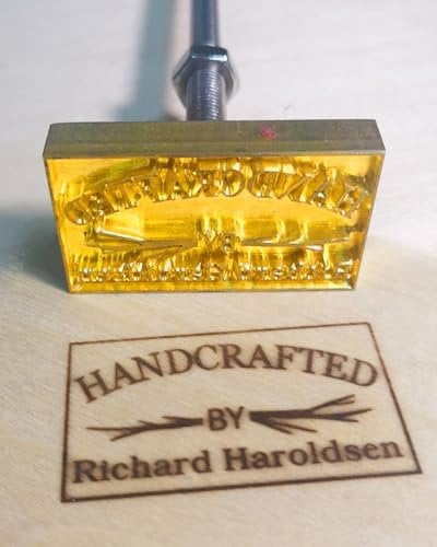 Wood Branding Iron Custom Branding Iron for Wood Leather Plastic Brass Stamp with Wood Handle Gift for Craft Lovers (1.5inch/3.81cm)