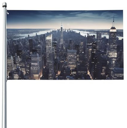 Flagge 90 x 152 cm Banner Dekoration Outdoor Flagge New York City Flagge 200D schwere Willkommensflaggen Polyester Banner Hof große Flaggen für Innen- und Außendekoration
