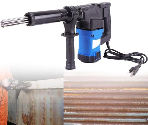 Rust Removal Tool 1100 W Electric Needle Scaler, Electric Rust Remover, for Metalworks, Rust, & Paint Remover, Screw,Nut,Deck