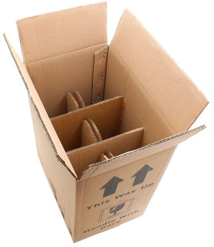 SelfHold Double Wall 6 Bottle Wine Shipping Box (270 x 185 x 330mm) With Dividers and Brace - Ideal for Liquor Stores, Events, and Gifting Wine | Made in Britain (10 Boxes)