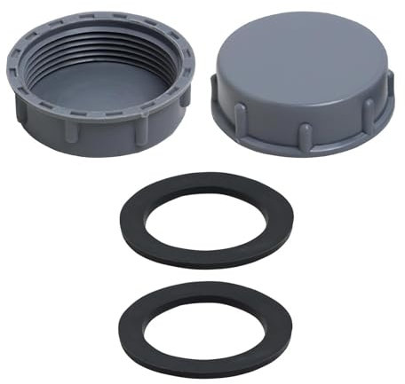 2 Pack Kitchen Sink Waste Pipe Blanking Cap 45mm for Washing Machine Plumbing Fittings Cap Female Thread Appliance Trap Blanking Cap & Washer Stop Ends for Sealing Joints & Pipes End