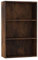 URBNLIVING Oslo Wide 3 Tier Wooden Shelf Bookcase Stand (Rustic Brown)