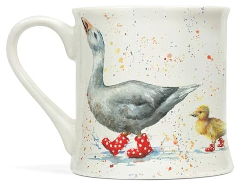Tasse aus Porzellan mit Tiermotiv ca. 0,3L | Mug | Kaffeetasse | Teetasse | Henkelbecher | Becher (Enten)