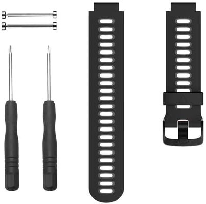 LMRJHAZM Für Forerunner 735xt -Bänder Black Buckle Sport Silicon Watch -Gurtersatz für Forerunner 230/220/235/620/630/735XT und Annäherung an S20/S6/S6 Smart Watch Band