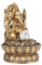 Oreilet Fontana D'acqua Tavolo, Fontana a Cascata Ganesha Statues con Luce a Led per la Scrivania Giardino Esterno interno, Arredamento Zen Feng (Spina europea 220-240v)