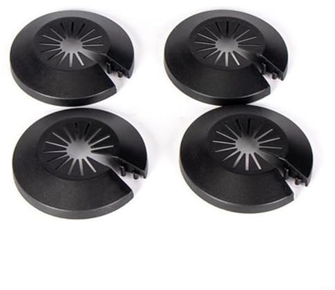 EffiFish Lot de 5 cache-tuyaux décoratifs à bride pour radiateur, rosace murale pour système de tuyau de gaz d'eau chaude, amélioration de la maison, noir (14-29 mm)