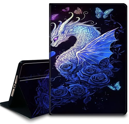 Bxgolkgd Tablet-Schutzhülle für Samsung Galaxy Tab A9 Plus/A9+ 5G 11 Zoll 2023 (SM-X210/X215/X216/X218), stoßfeste Standhülle mit Wärmeableitung, automatische Wake-/Sleep-Funktion, Drache
