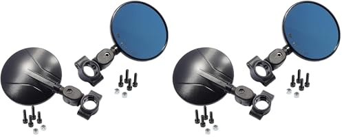 Spiegel Paar FAR Flexi schwarz E-geprüft verstellbar für 22-24 mm Enduro Lenker (Packung mit 2)