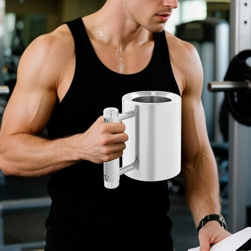 TouSuaRSi Tazza da 8 kg da 300 ml, in acciaio inox, resistente, per allenamento delle braccia e idratazione, per la palestra, l'ufficio o l'uso all'aperto