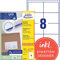 AVERY Zweckform 3660-200 Universal Etiketten (1.600 plus 160 Klebeetiketten extra, 97x67,7mm auf A4, bedruckbare Versandetiketten, selbstklebende Versandaufkleber mit ultragrip) 220 Blatt, weiß