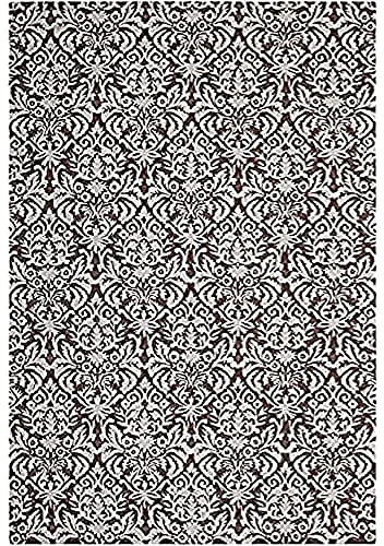 SAFAVIEH Chelsea Collection Area Rug - 5'3 x 8'3, Brown & Grey, Hand-Hooked French Country Wool, Ideal for High Traffic Areas in Living Room, Bedroom (HK368B)