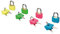 Silverline 282715 Ensemble de 4 cadenas en laiton fluos 20 mm