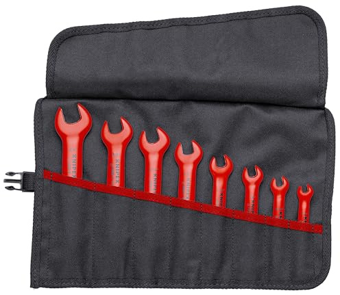 KNIPEX 8-teiliges Gabelschlüssel-Set, SAE, 1000 V isoliert