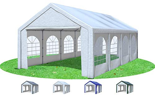 Stabilezelte Partyzelt 4x8 m Modular Pro PE 240 g/m² wasserdicht inkl. Seiten Festzelt Gartenzelt Weiss