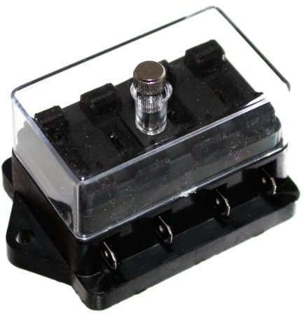 Old-Harvest 1x 4er Sicherungsblock 6-24V Sicherung Halter Sicherungskasten Auto Fuseholder HiFi Neu