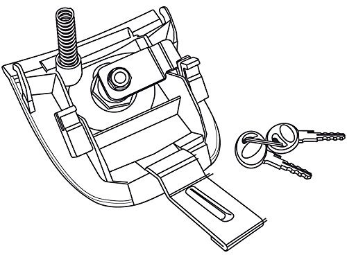 Shad D1B29MAR Système de Fermeture de Rechange pour Coffre Sh29, Argent