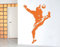 Apalis Wandtattoo No.UL557 Handball Tormann Sport Mannschaft Hobby Spiel Tor, Farbe:Weiß;Größe:86cm x 60cm