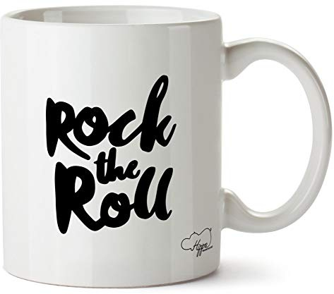 Hippowarehouse Rock The Roll Printed Mug Cup Ceramic 10oz