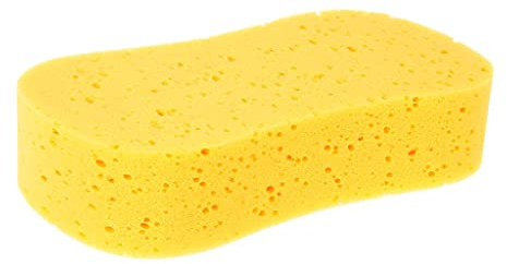 TURBOCAR - Eponge voiture - Eponge jumbo - Taille XXL - Dimensions: 23 x 12 x 5 cm - Couleur: jaune - Spécialement conçue pour le lavage automobile - Forme ergonomique - Matière:100% polyuréthane