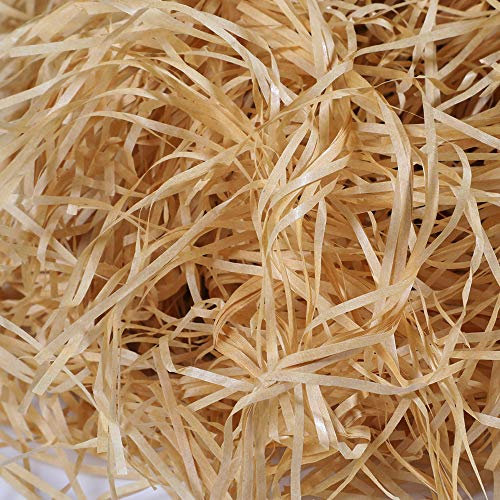Hifot 100 gramos Artículos de fiesta de empaquetado de relleno de papel de Kraft de papel triturado - Caqui