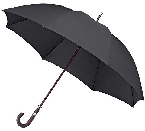 Falcone Parapluie Canne Homme - Large Couverture 130 cm, Idéal Golf - Résistant au Vent - Noir Classique