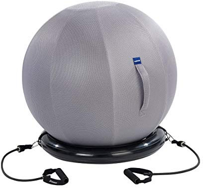Fitness-Set | Zubehör für Gymnastikball, Ballschale mit zwei abnehmbaren Expandern