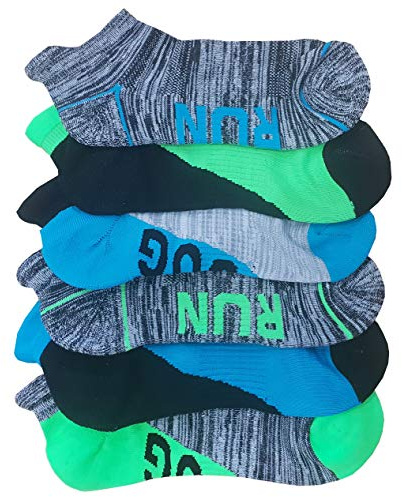 Britwear 6 x Kids Children Boy Trainer Socks with Cushion Heal Toe Sport