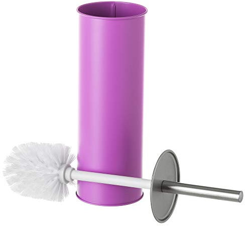 LOLAhome Escobilla de baño Lila de Metal y Polipropileno contemporánea, de ø 9x38 cm