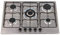 SIA AMZSSG702SS 70cm 5 Burner Gas Hob In Stainless Steel With Enamel Pan Stands