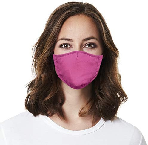 Gesichtsmasken 3er Set Nasen- und Mundschutz | Maske fixierbar im Nasen-Bereich | nachhaltig | 100% Baumwolle [Leo/Zebra/Pink]