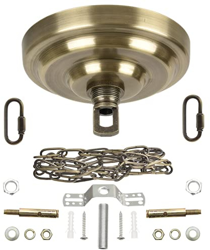 ROJOSER Heavy Duty Canopy Kit and 3.2 feet Pendant Light Fixture Chain for Chandelier or Swag Light Fixtures,Vintage Bronzer