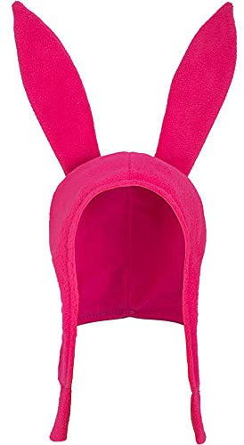 Concept One Damen Bob's Burgers Louise Cosplay Bunny Hat with Floppy Ears Fleece Beanie-Mütze, Pink, Einheitsgröße