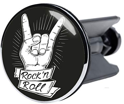 Sanilo Waschbeckenstöpsel, viele schöne Stöpsel für das Waschbecken zur Auswahl, universal mit Motiv (Rock ´n´Roll)
