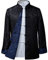 Tang Suit Costume de kung Fu à manches longues pour homme - Uniforme chinois traditionnel - Tenue de méditation et d'exercice - Bleu - Noir , X-Large