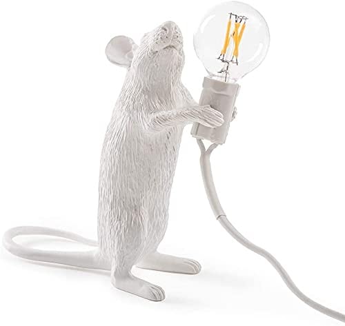 SIQI Resin Mouse Table Light, Creative Animal Desk Accent Lamp Bedside Gift Decoration Cartoon Lighting -Standing
