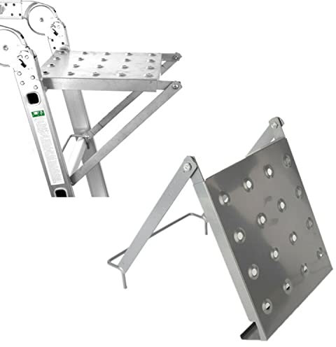 Nisorpa Ladder Work Platform,Staircase Ladder Work Shelf 30 * 26.5 cm Folding Ladder Stair Step Work Bench,standing platform, storage platform, hanging step, hanging platform