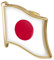 Japon Drapeau Pin Badge Métal Émail Broche Broche Japonaise Drapeau Japonais Novelty Cadeau Cravate Pin Badge Accessoire