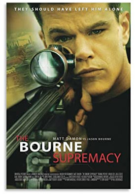 Filmposter The Bourne Supremacy Action, Horror-Filmposter und Wandkunst, Bilderdruck, modernes Familienschlafzimmerdekor, Poster, 50 x 75 cm
