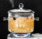 1.5L Pot De Cuisson en Verre, Pot en Verre pour Cuisine, Mini Cocotte Multifonctionnel, Marmite en verre transparent résistant aux hautes températures avec double poignée et couvercle