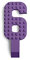 Made Happy Number Cake Topper | Birthday Cake Toppers & Happy Birthday Decorations | Cake Toppers For Boys & Birthday Cake Decorations | Happy Birthday Cupcake Toppers & Cake Decorations | Purple 6